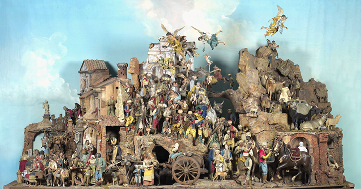 18th century Neapolitan Crèche Presepe will be on display inside the Faith Gallery